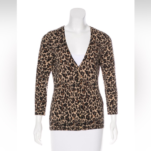 Tory Burch Sweaters - Tory Burch Wool Leopard Print Cardigan (Women’s M)